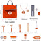 StitchesandTweed Doctor Kit for Kids, Pretend Toy 14PCS Wooden Doctor Playset for Toddlers Red