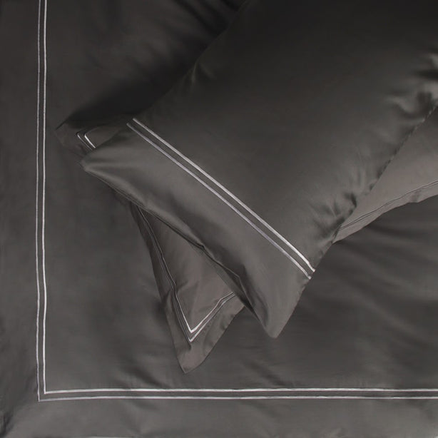 Marie Claire Hotel Suite Deluxe Collection Egyptian Cotton 1200 Thread Count Fitted Sheet Set - Charcoal