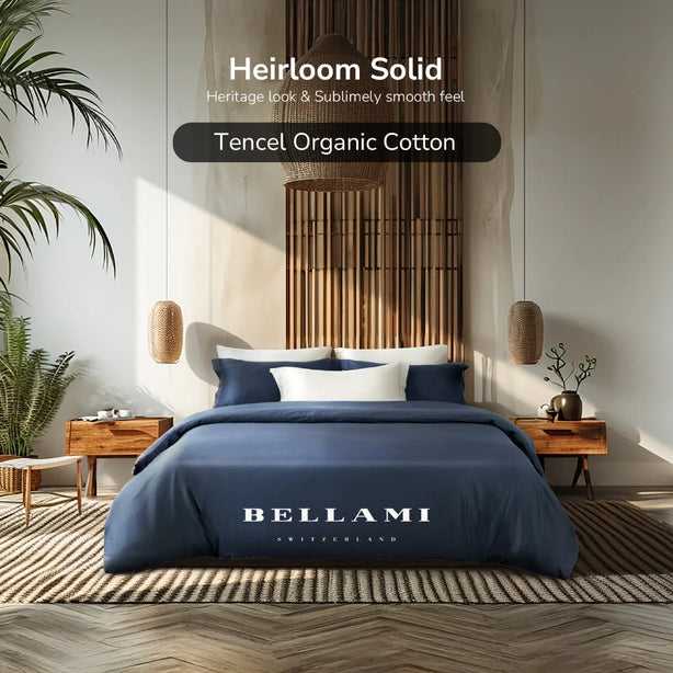 Bellami I Heirloom Basic I TENCEL™ Organic Cotton I 1300TC I Fitted Sheet Set I Bed Set I Pillow Case I Bolster Case I With Quilt Cover
