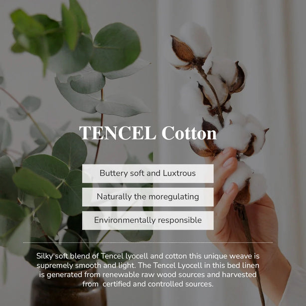 Bellami I Heirloom Basic I TENCEL™ Organic Cotton I 1300TC I Fitted Sheet Set I Bed Set I Pillow Case I Bolster Case I With Quilt Cover