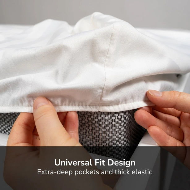 Bellami I Heirloom Basic I TENCEL™ Organic Cotton I 1300TC I Fitted Sheet Set I Bed Set I Pillow Case I Bolster Case I With Quilt Cover