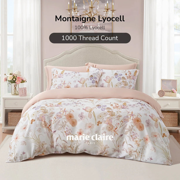Marie Claire I MONTAIGNE I Lyocell Printed I 1000TC I Fitted Sheet I Bed Set - MC0425LY-02