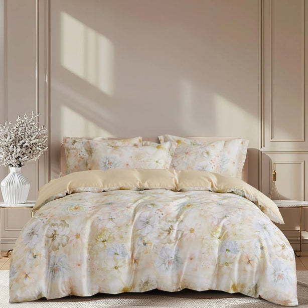 Marie Claire I MONTAIGNE Lyocell Printed I 1000TC I Fitted Sheet Set I Bed Set - MC1024-04