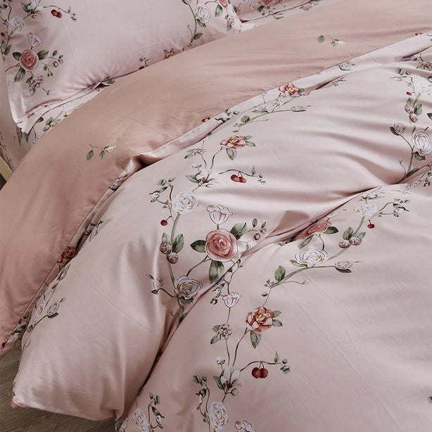 Marie Claire I Lumine 100% Combed Cotton I 1000TC I Fitted Sheet Set I Bed Set - Cherri