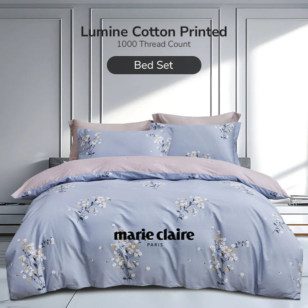 Marie Claire I Lumine 100% Combed Cotton I 1000TC I Fitted Sheet Set I Bed Set - Camellia