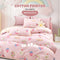 IE Kids I 100% Cotton Printed I Fitted Sheet Set I Without Quilt Cover -  Berry Bunny