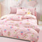 IE Kids I 100% Cotton Printed I Fitted Sheet Set I Without Quilt Cover -  Berry Bunny