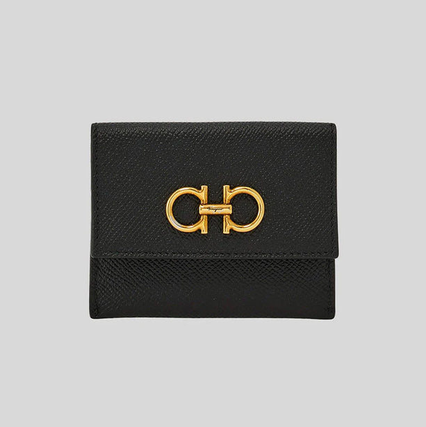 FERRAGAMO Gancini Card Holder Black RB-779901