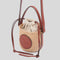 CHLOE Mini Horse Medal Basket In Natural Fibers Sepia Brown RB-CH25US593O8227S
