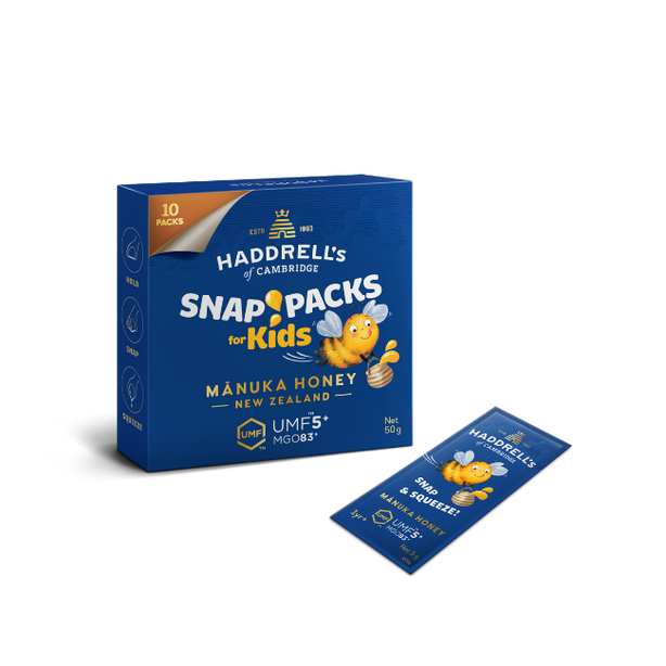 Haddrell's of Cambridge Manuka Honey Snap Packs for Kids UMF® 5+ 5g