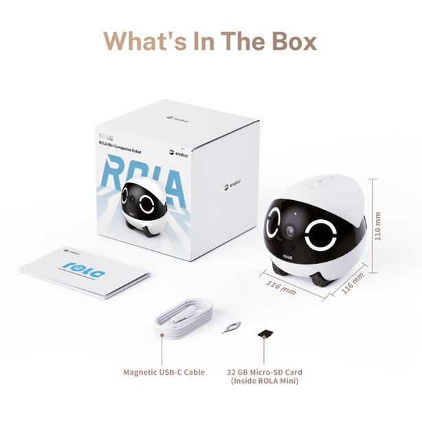 Enabot ROLA Mini Smart Familybot Remote Robot CCTV for Family
