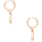 Kate Spade Spot The Spade Pave Huggies Earrings in Clear/ Rose Gold k9175