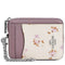 Coach Zip Card Case With Floral Print in Chalk Multi CAU43
