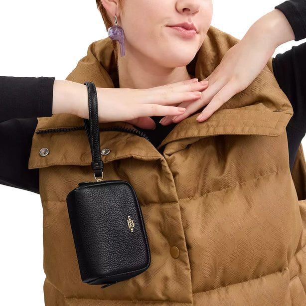 Coach Pouch Wristlet in Black CW906