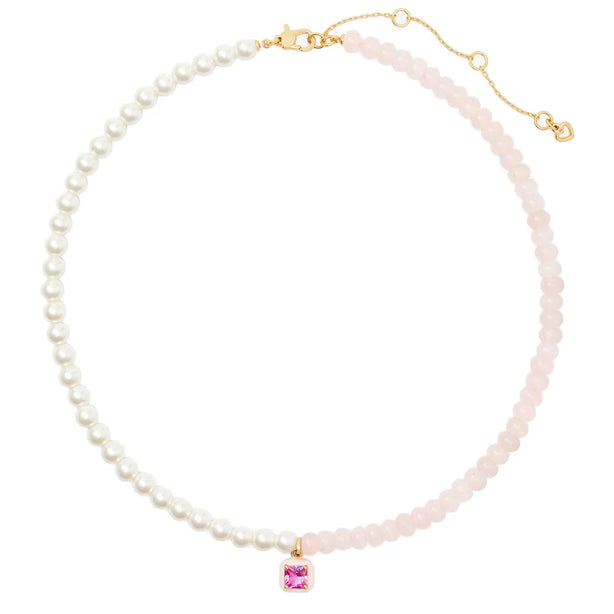 Kate Spade Brighten Up Beaded Necklace in Pink Multi KI188