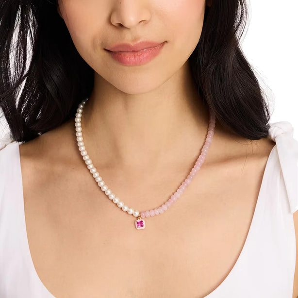 Kate Spade Brighten Up Beaded Necklace in Pink Multi KI188