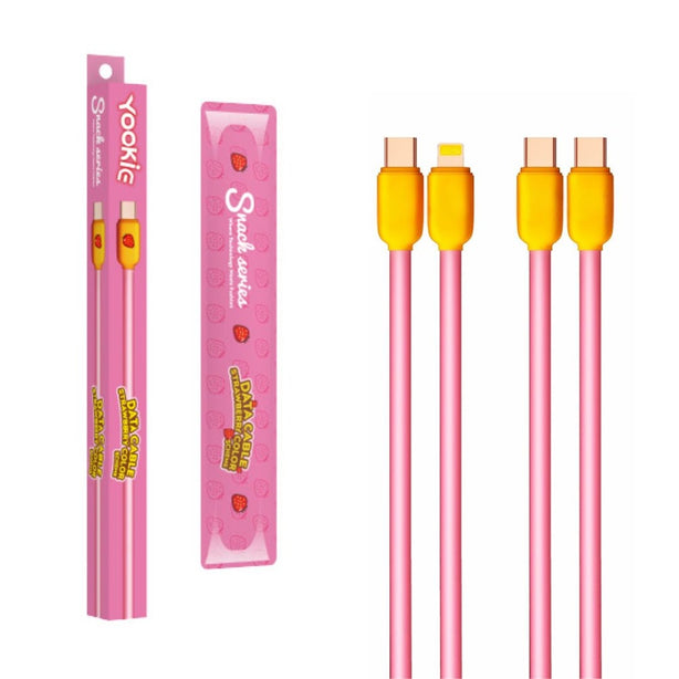 Yookie STRAWBERRY BAR 60W Type C to C / Type-C to Lightning Cable (1m)
