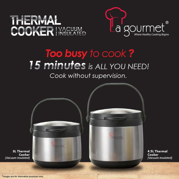 La Gourmet Sakura 3.0L Thermal Cooker - New