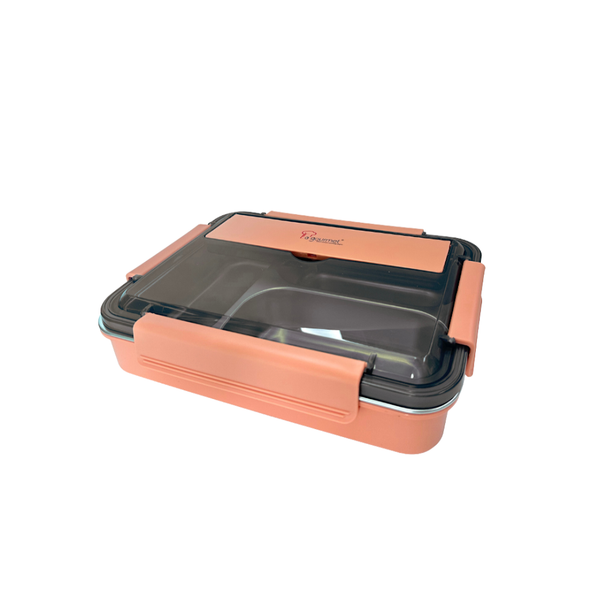 La Gourmet Coral Crush 1100ml Rectangular Lunch Box with Bag - New