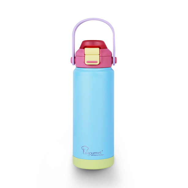 La Gourmet Super Wide 720ml Thermal Bottle (Dark Blue / Pink) - New
