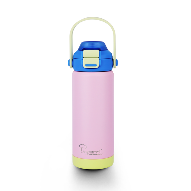 La Gourmet Super Wide 530ml Thermal Bottle (Dark Pink / Blue) - New