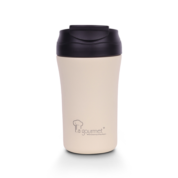 La Gourmet Super Wide 400ml Tumbler Mug (Cream) - New