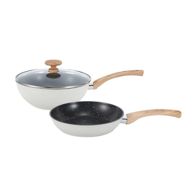La gourmet Shogun Dusky Wok Set (24cm Wok + 20cm Frypan) - New