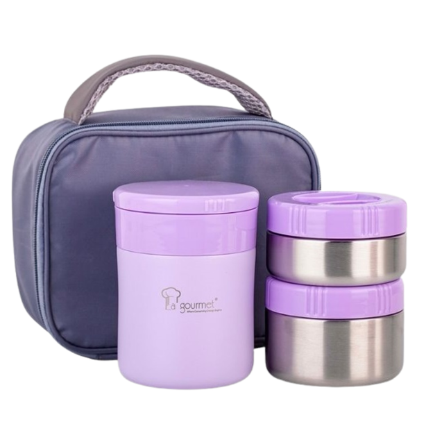 La Gourmet Spring Lunch Box Set (Purple) - New