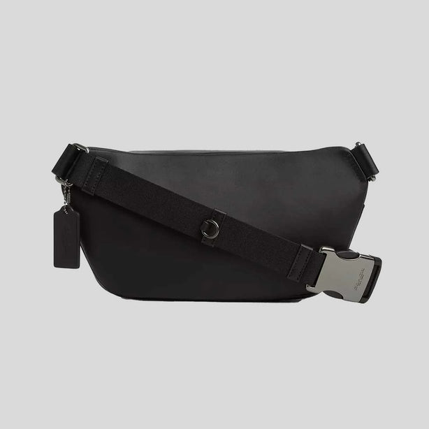 COACH Elias Belt Bag In Signature Canvas Charcoal/Black RB-CZ400