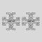 TORY BURCH Kira Pave Crystal T Logo Stud Earring Silver RB-158535