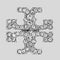 TORY BURCH Kira Pave Crystal T Logo Stud Earring Silver RB-158535
