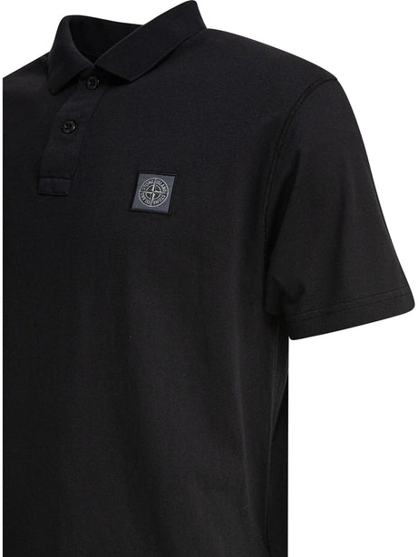 Stone Island Cotton jersey polo shirt - Black