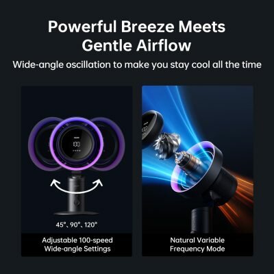 JISULIFE TABLE FAN PRO3-DARK GREY