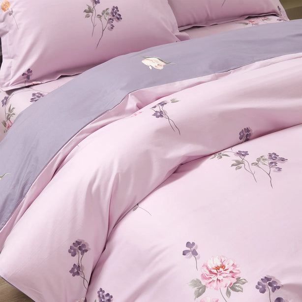 Marie Claire Lumine Printed 100% Combed Cotton 1000TC | Fitted Sheet Set I Bed Set - MC0425CTN-01