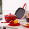 Stabil CIP-1522R 28cm Cast Iron Pot with Enameled Interior Dutch Oven Soup Pot