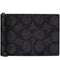 Coach Slim Money Clip Billfold Wallet In Signature Canvas in Charcoal/ Black CY059