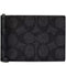 Coach Slim Money Clip Billfold Wallet In Signature Canvas in Charcoal/ Black CY059