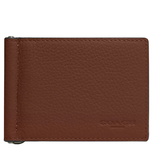 Coach Slim Money Clip Billfold Wallet in Saddle CH090