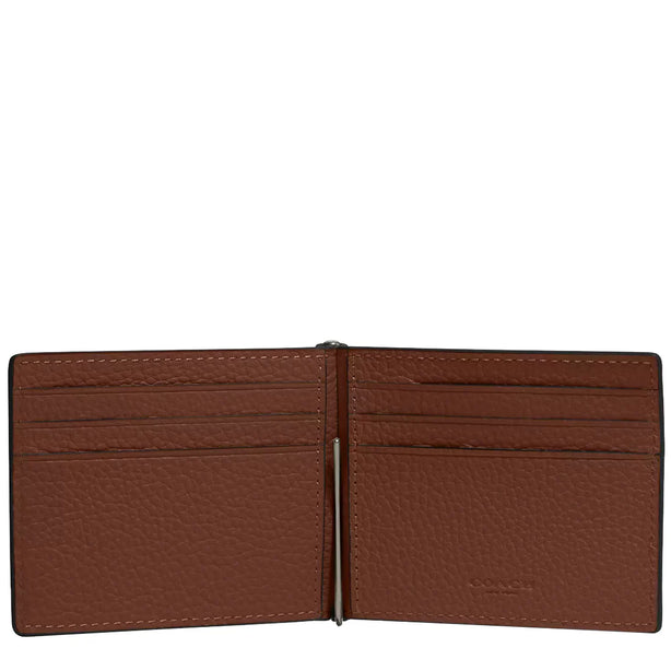 Coach Slim Money Clip Billfold Wallet in Saddle CH090