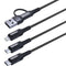 XPower ACX3 2in 3out Nylon Charging Cable (Micro USB, Type-C, Lightning) 1m