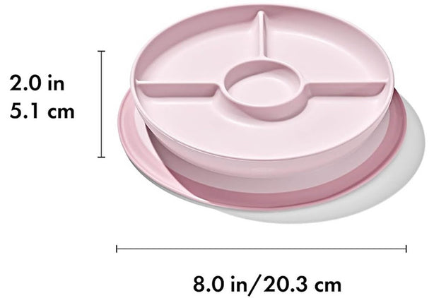 OXO Tot Stick & Stay Suction Divided Plate for Toddlers