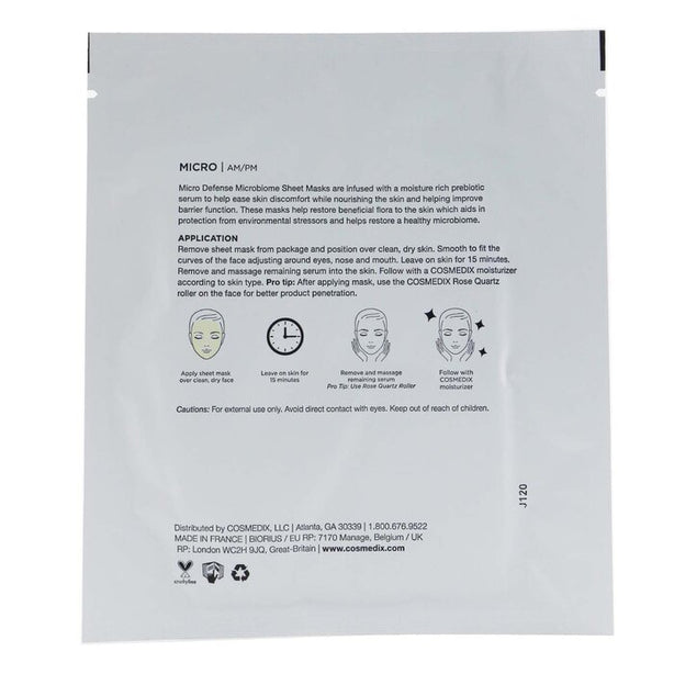 Micro Defense Microbiome Sheet Mask (salon Size) - 10sheets