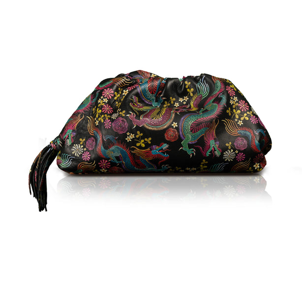 The Patty Pouch Crossbody in Dragon Print Leather