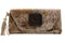 Damask Envelope with Love Knot Jade Stone in Brown Sugar