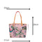 Tree of Life Italian Leather Tote in Navy Blue