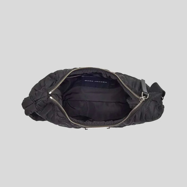 MARC JACOBS SMALL Jumbled Logo Workwear Nylon Shoulder Bag Black RB-4R4HSH018H02