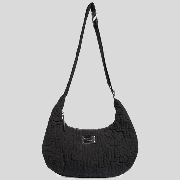 MARC JACOBS LARGE Jumbled Logo Workwear Nylon Shoulder Bag Black RB-4R4HCR001H02