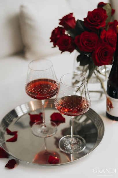 Grandi Aurora Wine Glass 710 ml With Swarovski Crystals (2 Pc)