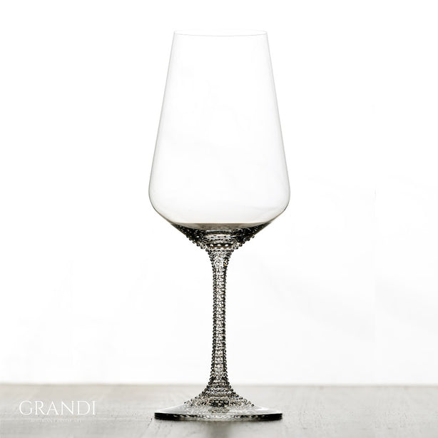 Grandi Andromeda Deluxe Wine Glass 450ml W Swarovski Crystals (2 Pc)