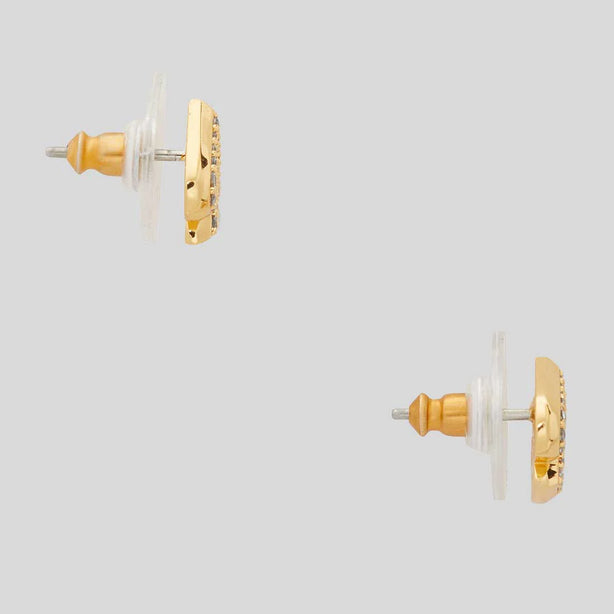 KATE SPADE Everyday Spade Pave Studs Clear/Gold RB-O0RU3126